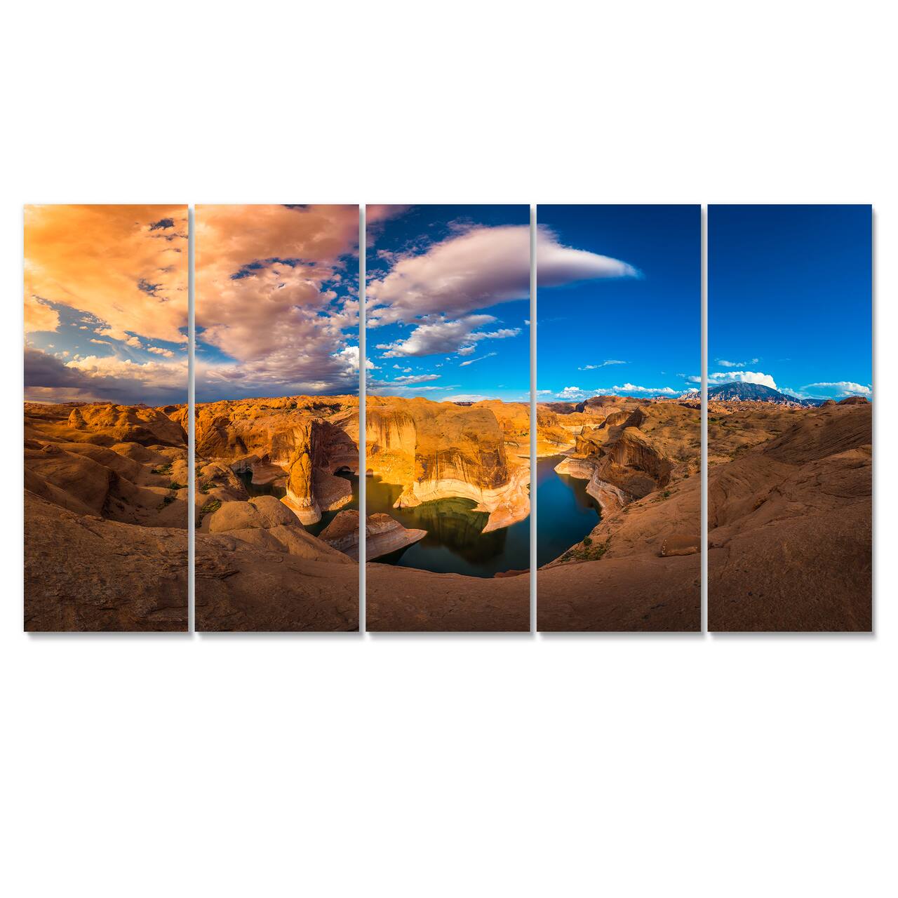 Designart - Reflection Canyon Lake Powell - Landscape Canvas Art Print